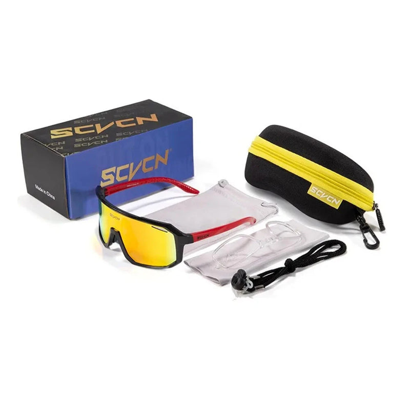 SCVCN UV400 Protection HD Polarized Cycling Sunglasses PC Colorful Sports Goggles for Outdoor Riding Fishing