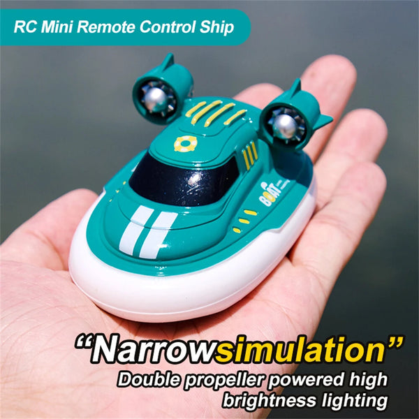 S821 S822 RTR 1/32 2.4G Mini RC Boat Waterproof Remote Control Ship LED Light High Speed Palm Speed Vehicles Models Dual Propeller Summer Pool Water Toys