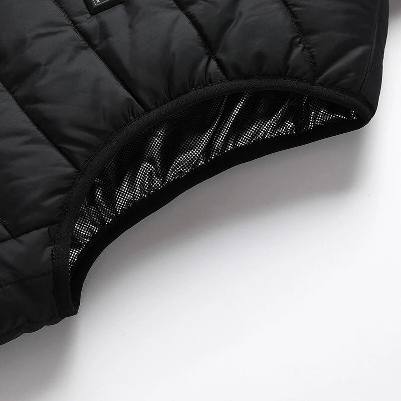 TENGOO HV-13 Electric Heated Vest - 13 Heating Areas Loose Fit for Unisex, USB Chargeable & Waterproof for Winter Outdoors