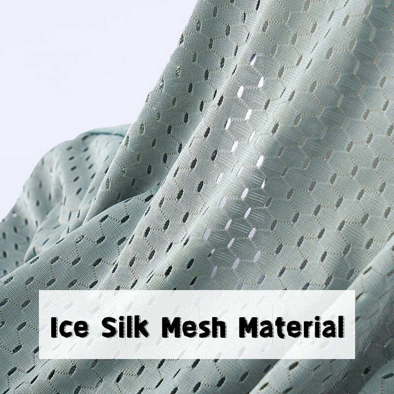 4pcs Men's Boxers Ice Silk Mesh Boxers Shorts Comfortable U Convex Pouch Underwear Loose Breathable Boxers Underpants Male Panties