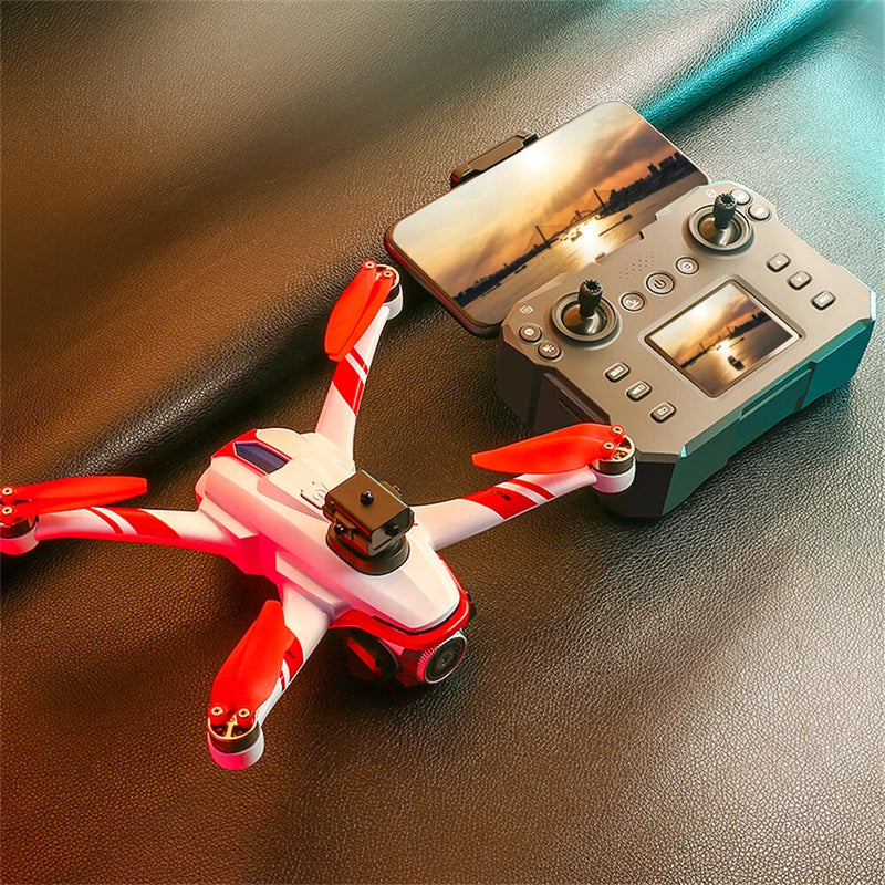 XKJ K15 MAX WiFi FPV with LCD Screen Controller HD Dual Camera Servo Gimbal 360 Obstacle Avoidance Brushless RC Drone Quadcopter RTF