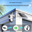ICSEE Solar 4MP 6X Zoom WiFi IP Camera AOV Mode HD Surveillance 24/7 Recording Wireless 2MP+2MP Dual Lens Security Solar Powered Waterproof Night Vision Camera