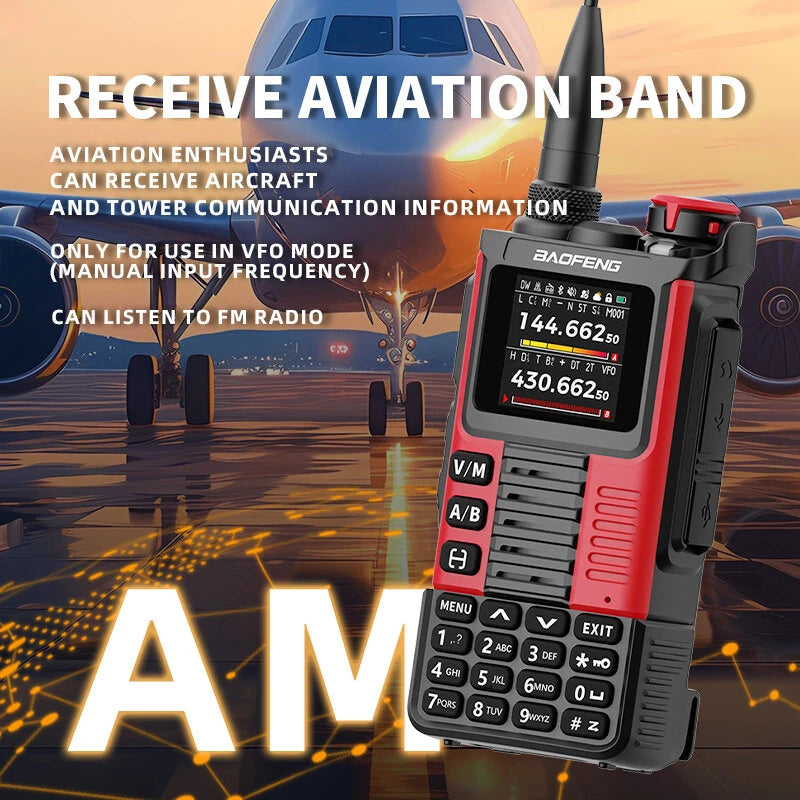 Baofeng K67 PRO Multi-Band Walkie Talkie 2600mAh Battery Six Bands Receive FM Radio NOAA Weather Alerts VOXs Function