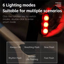 WEST BIKING High Visibility Smart Bike Taillight 100h Long Lasting Power LED IP66 Waterproof Warning USB Charging Brake Rear Light for Road Mountain Night Riding