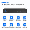 Hiseeu YNVR-P-8 8 Port 4K PoE Network Video Recorder NVR Support 4K 2K 8MP 5MP 3MP 1080P PoE Camera with Motion Alarm 24/7 Recording Smart Playback Free Remote Access Extendable to 16 Channels