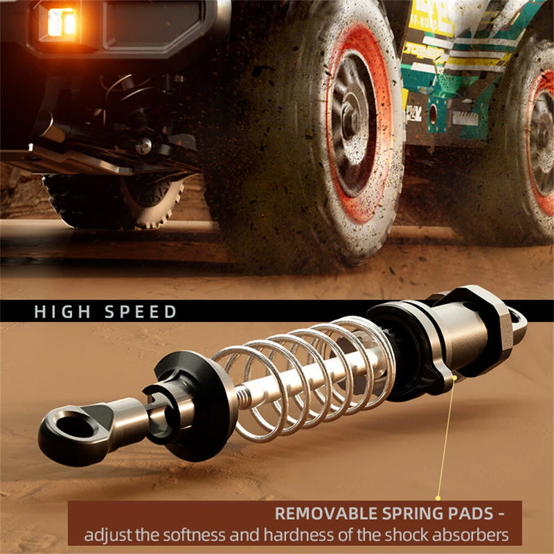 JJRC C8820 RTR 1/18 2.4G 4WD 31km/h RC Car Short Course Off-Road Truck LED Light Full Proportional Metal Differential High Speed Vehicles Models Toys