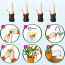 4Pcs Vacation Plant Waterer Ceramic Self Watering Spikes Automatic Plant Drip Irrigation Water Stake For Garden Vegetable Garden Drip Watering System