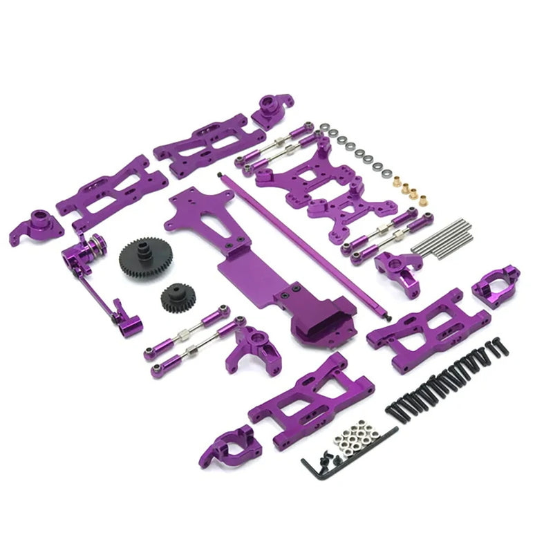 Upgrade Metal C Seat Steering Cup Swing Arm Central Drive Shaft For WLtoys 1/14 144010 144001 144002 RC Car Spare Parts