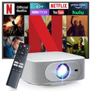 Salange P92MAX Smart Projector Android 13 Netflix Officially Licensed 12000 Lumens 1080P Native Auto Focus Keystone WiFi 6 Bluetooth 5.2 4K Supported Smart Home Cinema