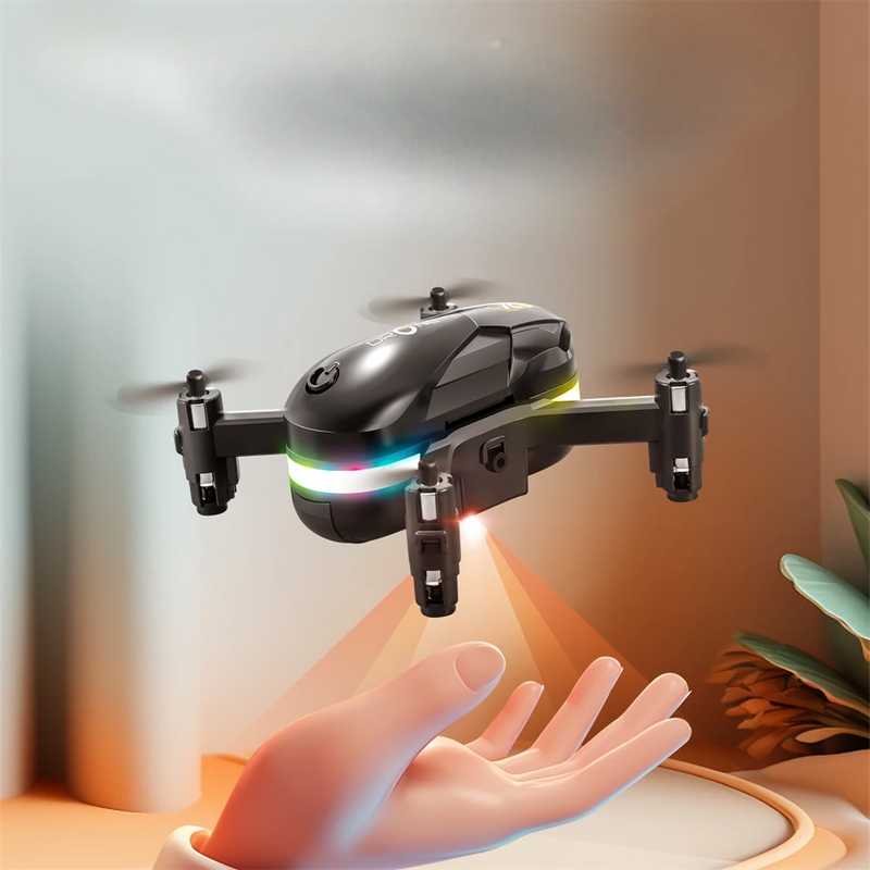 YLR/C S166 Removable 2 Batteries Design Climb Wall Flat Running AIR Flying Modes with Gradient Lighting 360 Stunt Roll Grid Full Protection Child Gift RC Toys Drone Quadcopter RTF