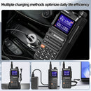 Baofeng UV-26 10W High Power Walkie Talkie Handheld Two Way Radio Long Range Multi Band NOAA Weather Alert 999 Channels Rechargeable Battery Type-C Charging Wireless Frequency Copy Transceiver Radio