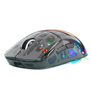 K-Snake BM560 Tri-Mode Wireless Mouse 3600DPI 83g Lightweight RGB Transparent Shell 600mAh Rechargeable Battery Bluetooth 2.4G Wired Esports Gaming Mice