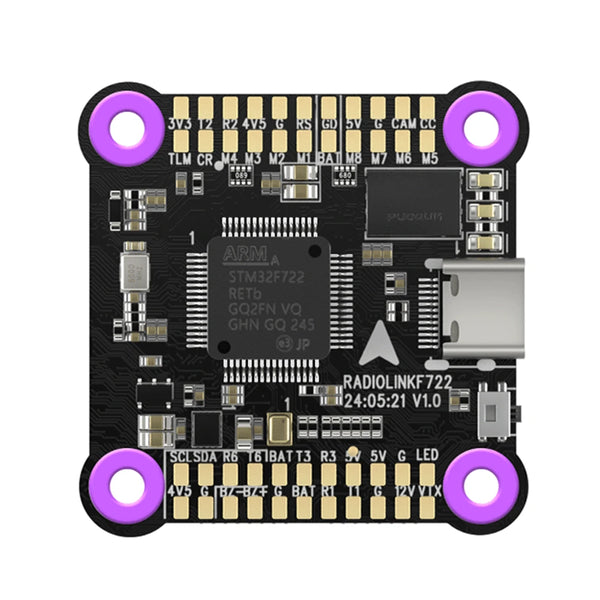 Radiolink F722 F7 2-8 Axis Multi-rotor Aircraft Flight Controller with DJI 6 Pin Port for FPV Racing Drone Support Betaflight INAV