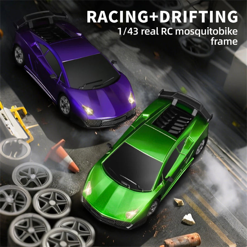 HBX 2198 RTR 1/43 2.4G 4WD Mini RC Car Gyro Race LED Light Full Proportional Remote Control High-Speed Motor On-Road Racing Micro Vehicle Model Boys Gifts Toys