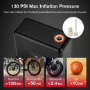 LAOTIE Z11 130PSI Mini Electric Pump - Ultra-Light Portable Air Compressor with LED & Auto-Stop for Road Bikes, MTBs, E-Bikes, Scooters, Balls & More