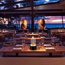 16x27cm Desktop Alcohol Fireplace Lamp Indoor Stainless Steel Small Portable Heating Stove Round Glass Creative Atmosphere Lamp