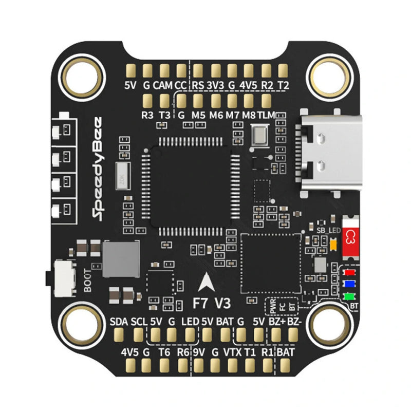 30.5x30.5mm SpeedyBee F7 V3 BL32 50A Stack OSD Flight Controller w/ 5V 9V BEC 50A 4in1 Brushless ESC 3-6S for Master 5 V2 FPV Racing Drone
