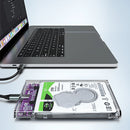 JEYI 2.5" Hard Drive Enclosure Clearly Case USB 10Gbps to SATA III/II/I External Hard Disk Case for 9.5/7mm HDD SSD Support UASP