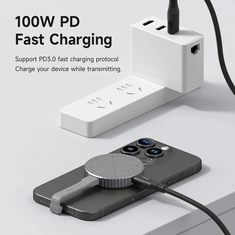 Hagibis Magnetic M.2 NVMe 2230 SSD Enclosure USB-C 3.2 Gen 2 10Gbps to NVMe PCI-E PD3.0 100W SSD Case for iPhone 15 Pro Max ProRes MacBook