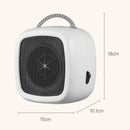 600W Smart Space Heater Dual Gear Compact Quiet Heating Threaded Wire EU/US Plug Portable Electric Heater for Home Office