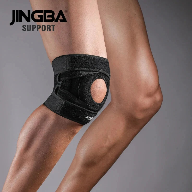 JINGBA SUPPORT Adjustable Knee Pads Breathable Outdoor Sports Knee Brace Support Belt Basketball Fitness Knee Protector Kneecap