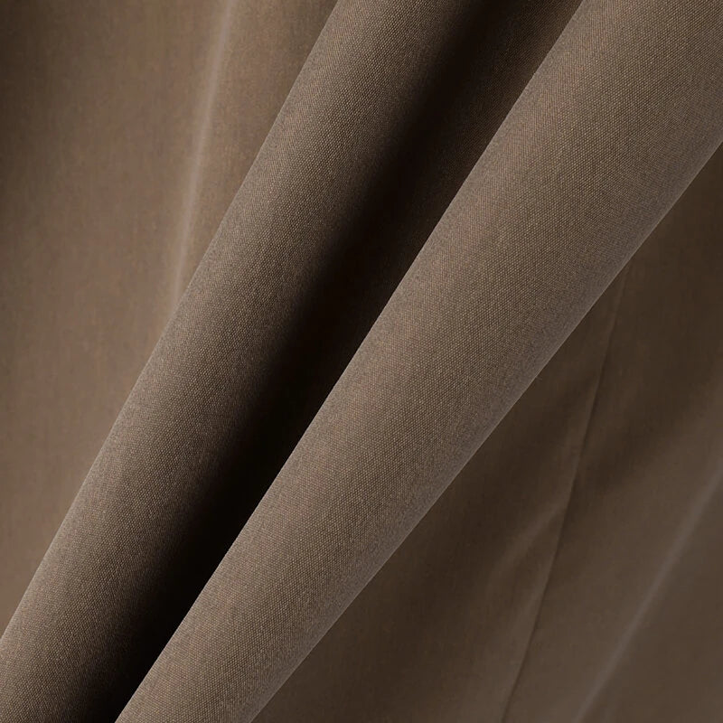 INCERUN Mens Tie Design Long Sleeve Shirt Casual Solid Color Fashion Design Men Top Loose Fit