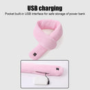 TENGOO 3 Gears Electric Heating Scarf 80-100cm Adjustable USB Rechargeable Uniex Fashion Winter Warm Neckerchief Plush Collar