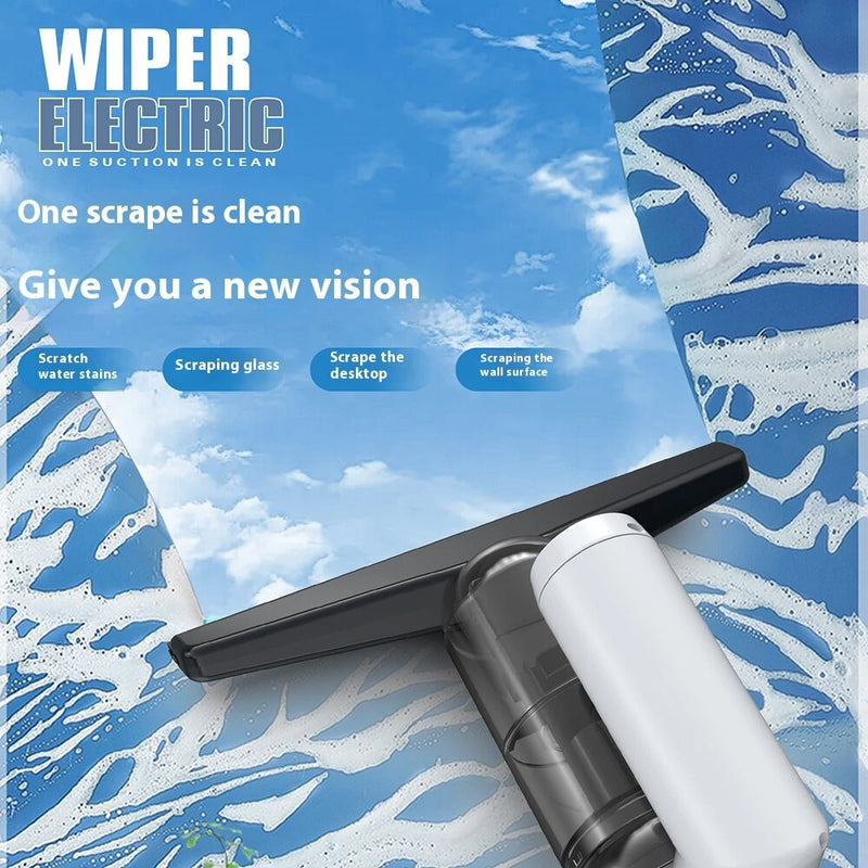 5-IN-1 Window Cleaner Glass Scraper Wiper Strip Wireless Portable Handheld Powder Vacuum Cleaner Household Electric Scraper Glass Mirror Automatic Cleaning Suction Scraping