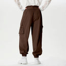 INCERUN Men Pants Tie Design Solid Color Casual Elastic Trousers Comfy Daily Solid Color Pants with Side Pockets