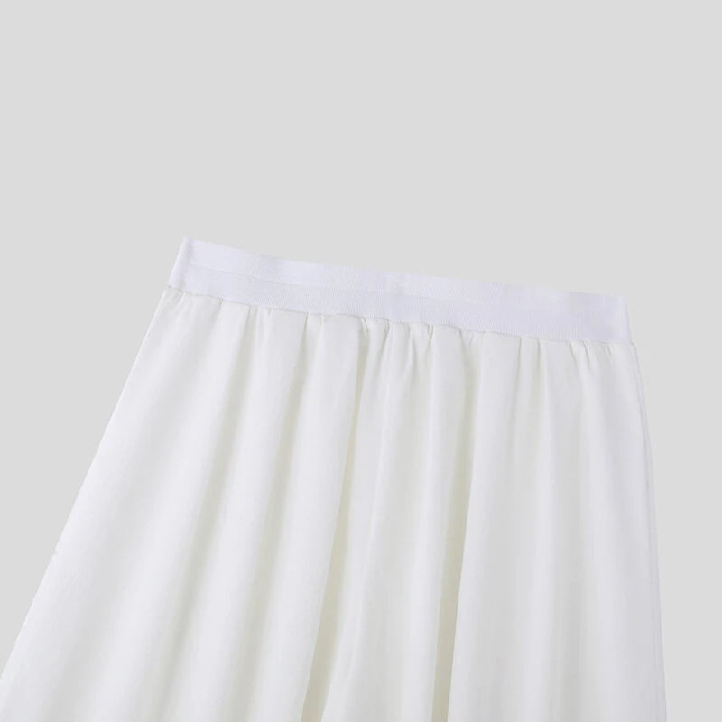 INCERUN Mens Trendy Wide Leg Pants Solid Color Casual Loose Foots-binding Pants Plus Size, Spring Fall, S-5XL