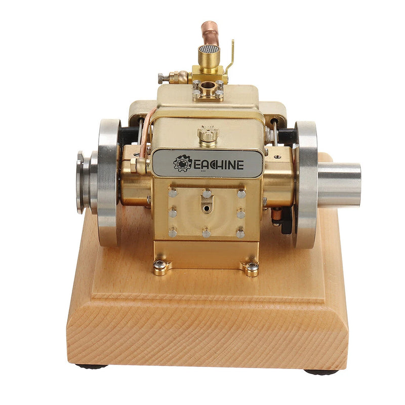 Eachine ET5S Horizontal Two Cylinder Engine Model Water-cooled Cooling Structure Brass And Stainless Steel STEM Engine Toys Collection Gifts