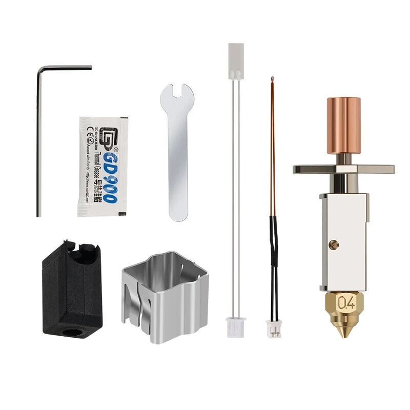 K1 K1 MAX Ceramic Heating Element Upgraded Hot End Kit 0.4mm Nozzle 550C High Temp for 3D Printer MK8 PLA ABS PETG Nylon