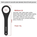 MEROCA 16/24 Notch Aluminum Alloy Bicycle Bottom Bracket Wrench BB39 BB40.5 BB44 BB46 BB49 BB52 Bike Hollow Disc Removal Tool