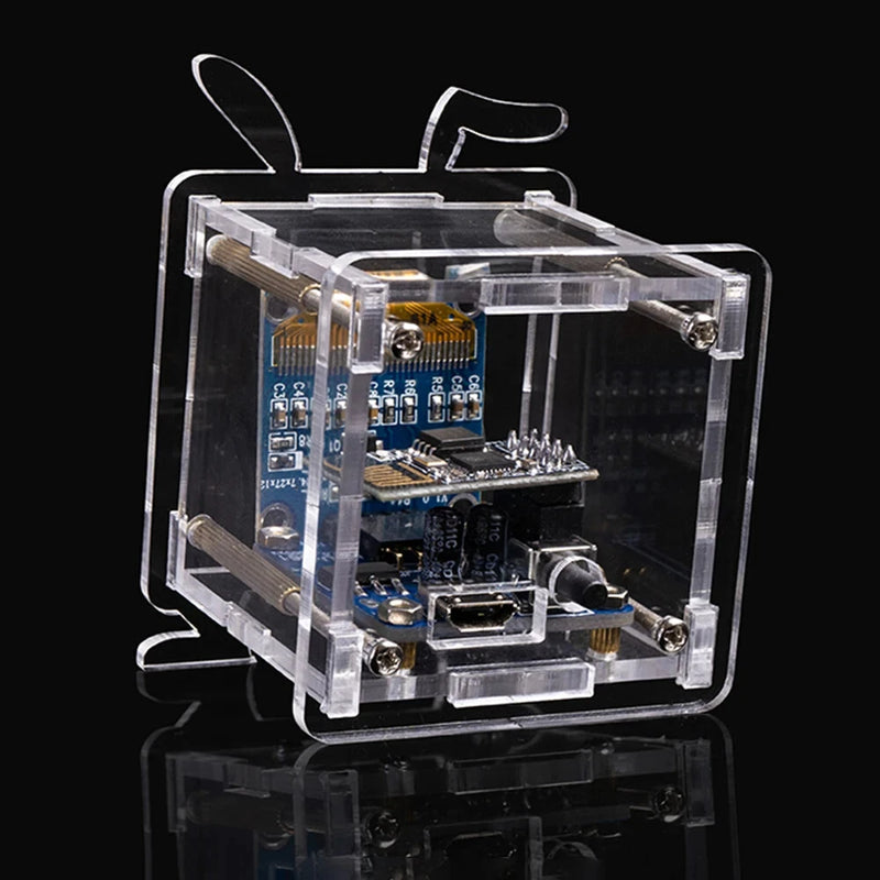 0.96 Inch ESP8266 Mini Weather Forecast Clock OLED Display Electronic Clock Diy Kit Support 2.4G Wifi Network With Case Fun Diy Soldering Loose Parts