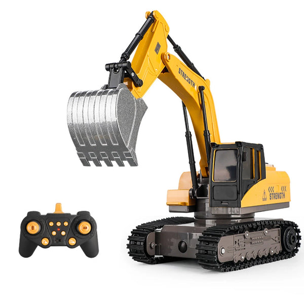 Y1803 1/20 13CH 2.4G RTR Alloy RC Excavator Car Vehicle Model With Colorful Lights Music Effects Spray for Children