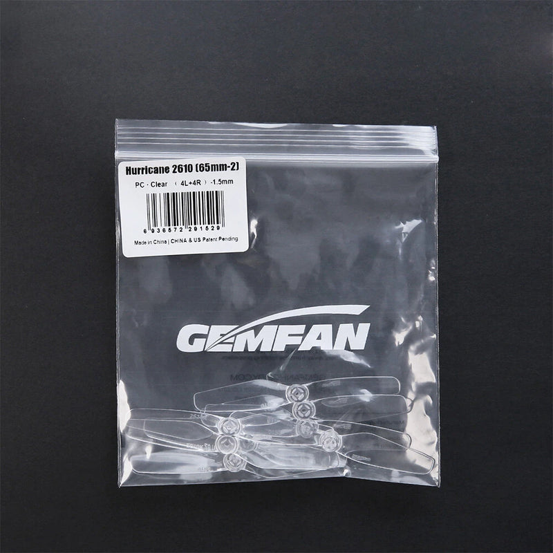 4 Pairs Gemfan 2610 2.6 Inch 2 Blades Propeller 1.2mm / 1.5mm Shaft Hole for 120mm Freestyle RC FPV Racing Drones