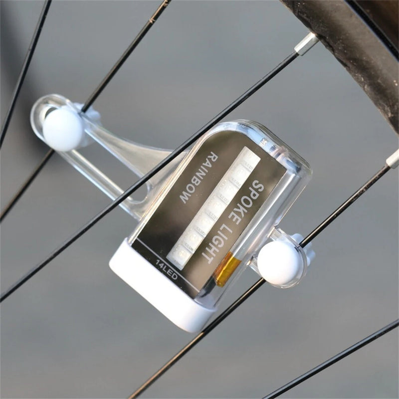 LEADBIKE 14 RGB DIY LED Bike Wheel Light Rechargeable Bicycle Warning Lights Waterproof LED Neon Bike Tyre Light for Cycling