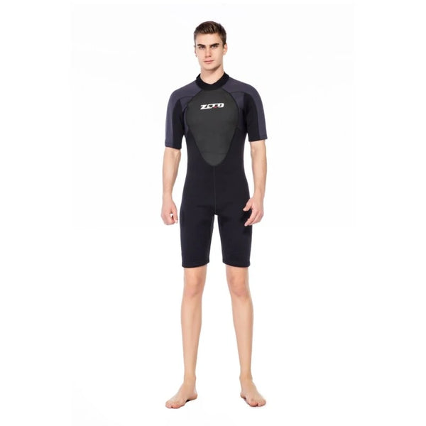 ZCCO 3mm Warm Wetsuit Neoprene Elastic Surfing Snorkeling Short  Sleeves Diving Suit for Spearfishing Snorkeling Surfing Canoeing