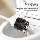 Tevorex Wireless Electric Silicone Head Toilet Brush Long Handle 360 rotation Cleaning Brush Household Bathroom USB Rechargeable White Cleaning Tools