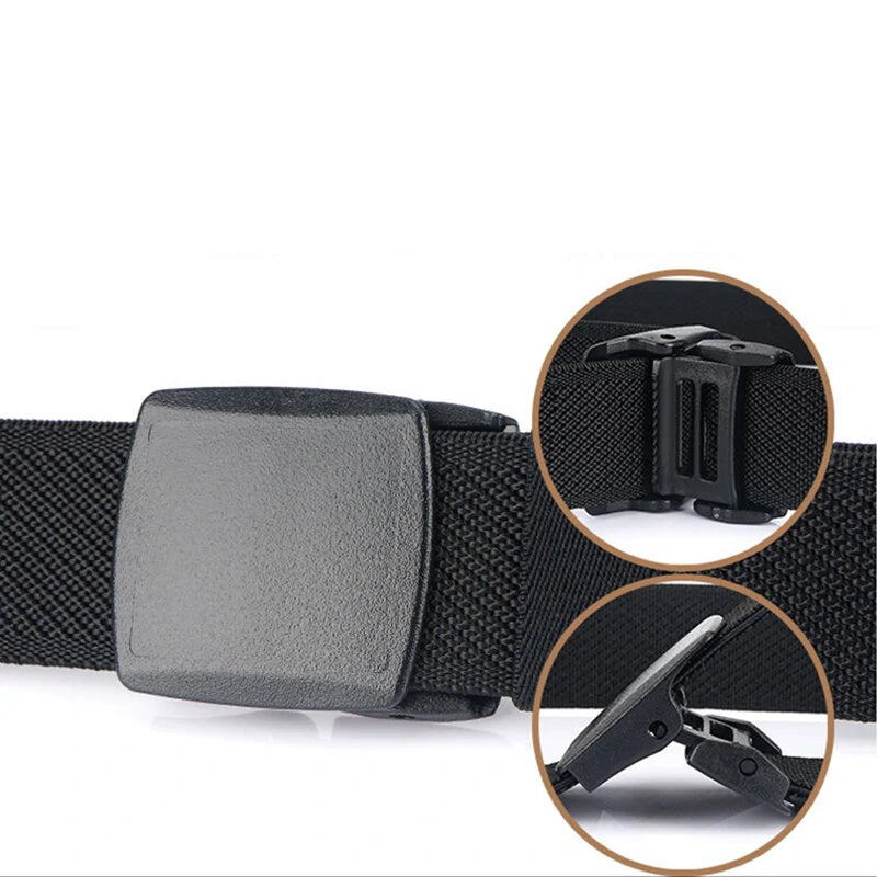 TUSHI 120cm Tactical Nylon Belt Adjustable Wear-resistant Lightweight Waist Belt Buckle Canvas Belt Casual Sports Belts for Outdoor Men Women