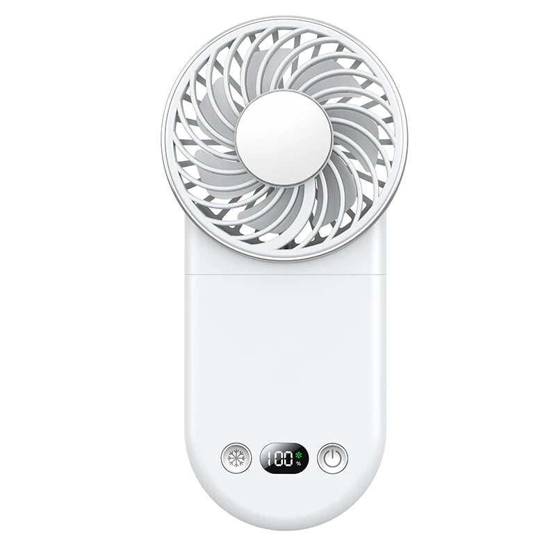 3 In 1 Handheld Cooling Fan 3 Speed Mini Folding Neck Hanging Fan Multifunctional 180 Adjustable Airflow Outdoor Fan USB Fan
