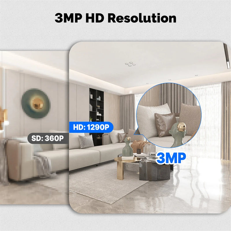 MOES 3MP Tuya Smart WiFi Indoor Camera Wireless PTZ HD Night Vision Motion Detect Two-way Intercom Home Security Monitoring Works with Alexa Google Assistant