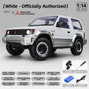 LDRC 1297S Newly Upgraded RTR 1/14 2.4G 4WD for Mitsubishi Pajeyo V24WG 1992 Sport RC Car Dual-Speed Mechanical Shifting Classis Off-Road SUV Climbing Truck LED Light Full Proportional Control Metal Gears CVD Straight Axle Vehicles Models Toys