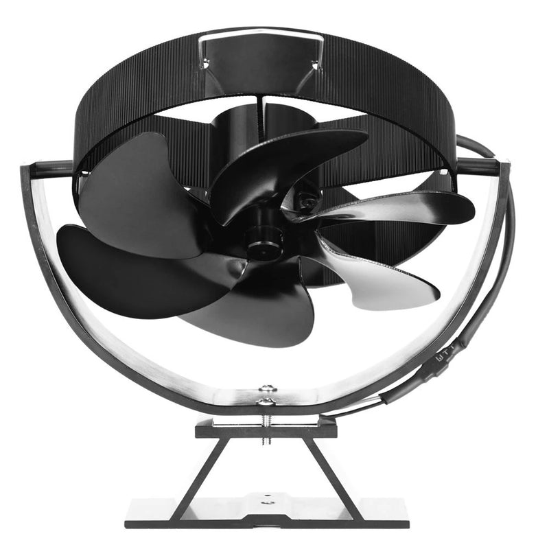6 Blade Wood Burner Fireplace Fan Mini Heat Powered Stove Fan Eco-fan Quiet Home Efficient Heat Distribution