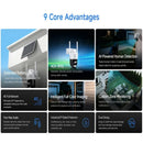Vstarcam 4G Solar Security Camera Full-Color Night Vision AI Human Recognition Two-Way Audio Wireless Smart PTZ IP Surveillance Camera for Outdoor