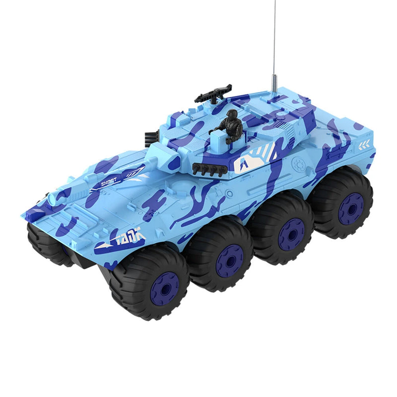 HW Y1802 RTR 1/32 2.4G 8WD RC Car Tank Amphibious Waterproof 360 Rotation LED Light Radio Control Armored Vehicles Models Boys Gifts Toys