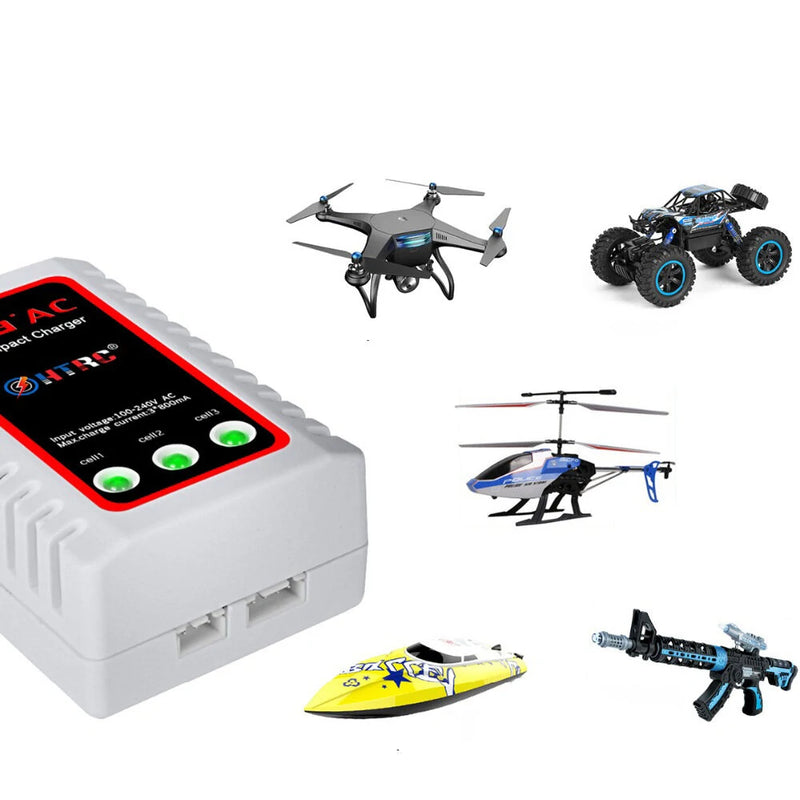 HTRC B3AC 3*800mA Balance Charger RC Toy Charge Battery Charger for 2-3S LiPo Battery