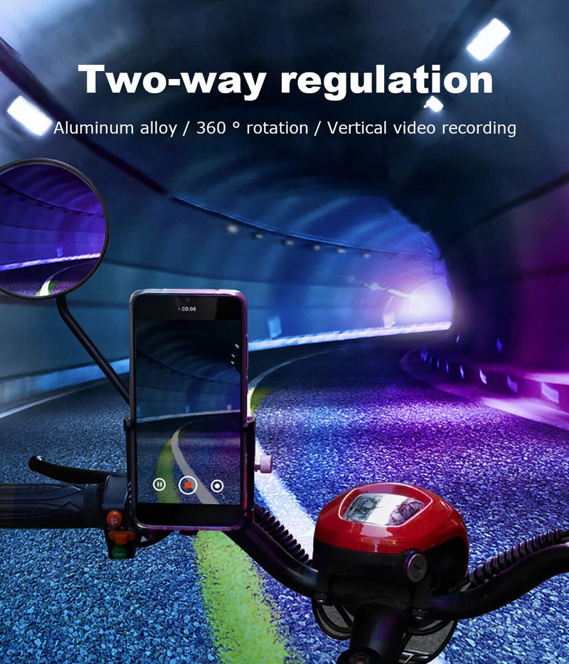 GUB P30 Bike Holder Aluminum Alloy 360 Adjustable Sturdy Anti-fall 0.2kg Lightweight Handlebar Holder for Motorcycle Bicycle Scooter Bracket - Red