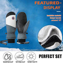 Men Women Winter Thick Mittens Windproof Ski Gloves Snowboard Sport Warm Waterproof for Outdoor Skiing Motorcycling Cycling Mittens