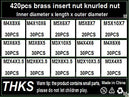 Suleve MXBN11 420Pcs M2 M3 M4 M5 Metric Female Thread Brass Knurled Nut Threaded Insert Embedment Nuts Assortment Kit